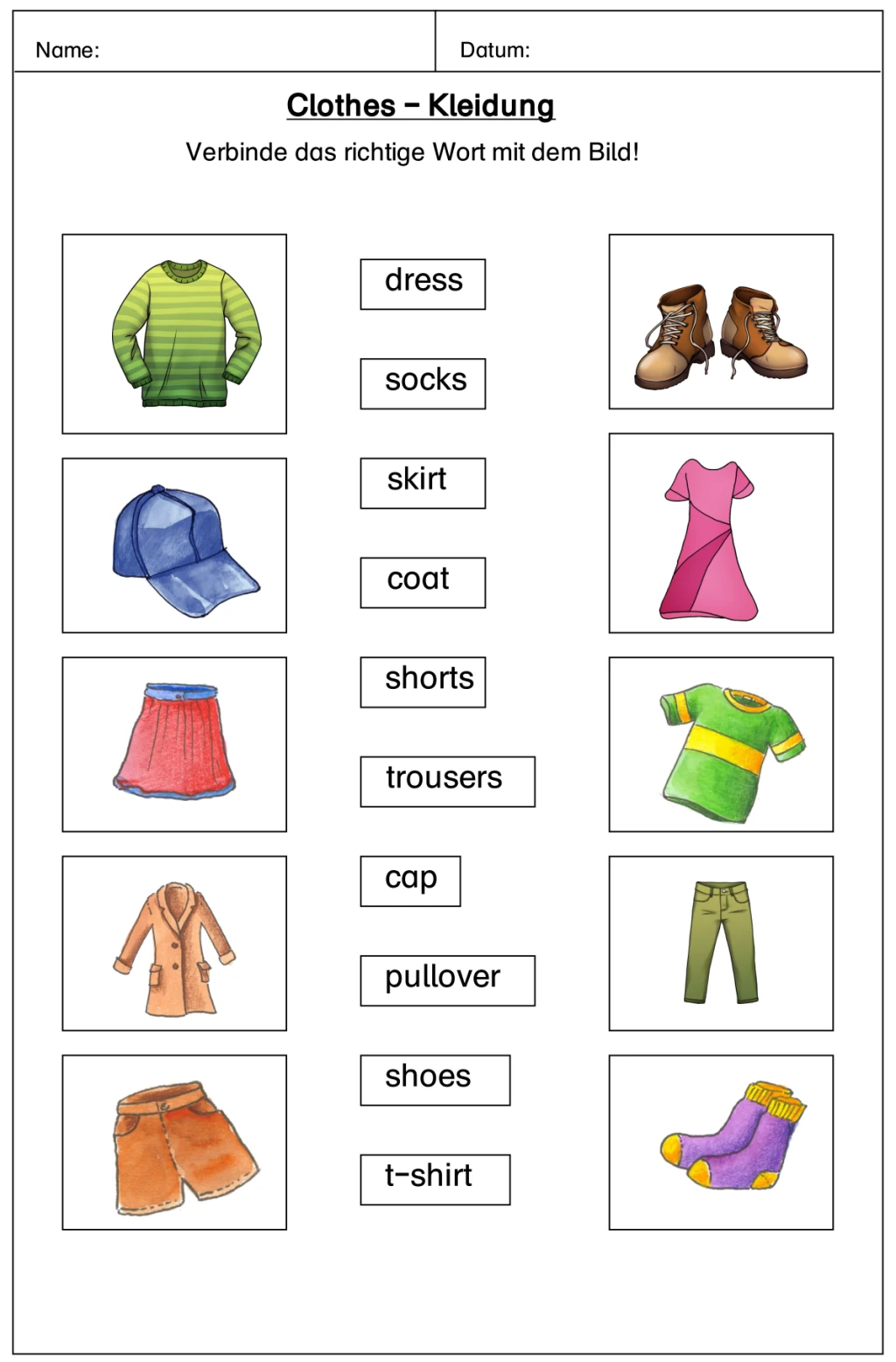 ab englisch clothes • Clothes