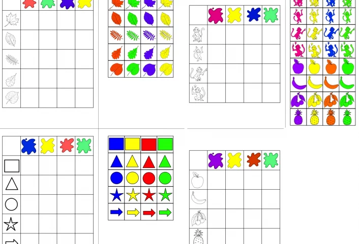 farben und formen zuordnen • Aufgabenmappe - Farben und Formen