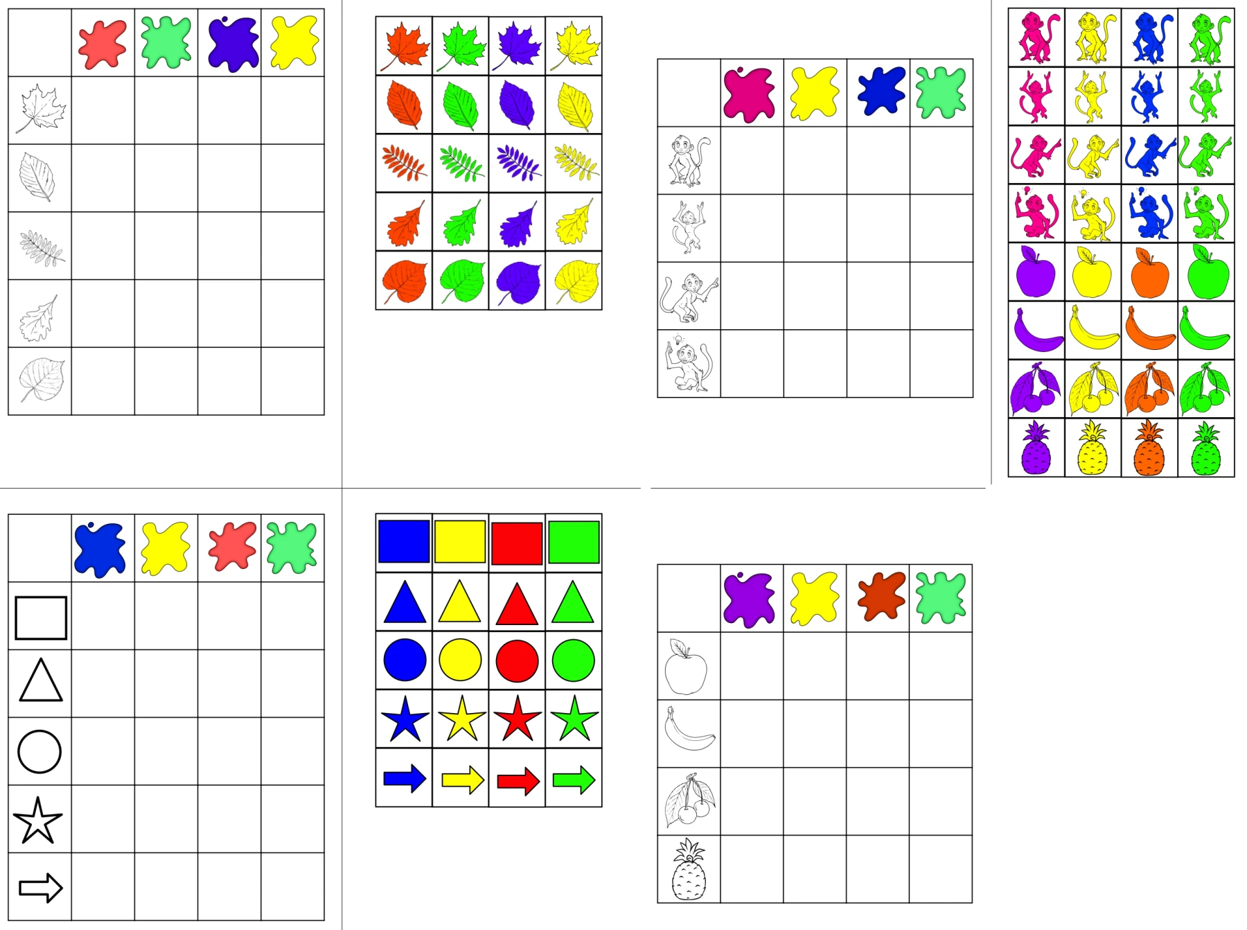 farben und formen zuordnen • Aufgabenmappe - Farben und Formen