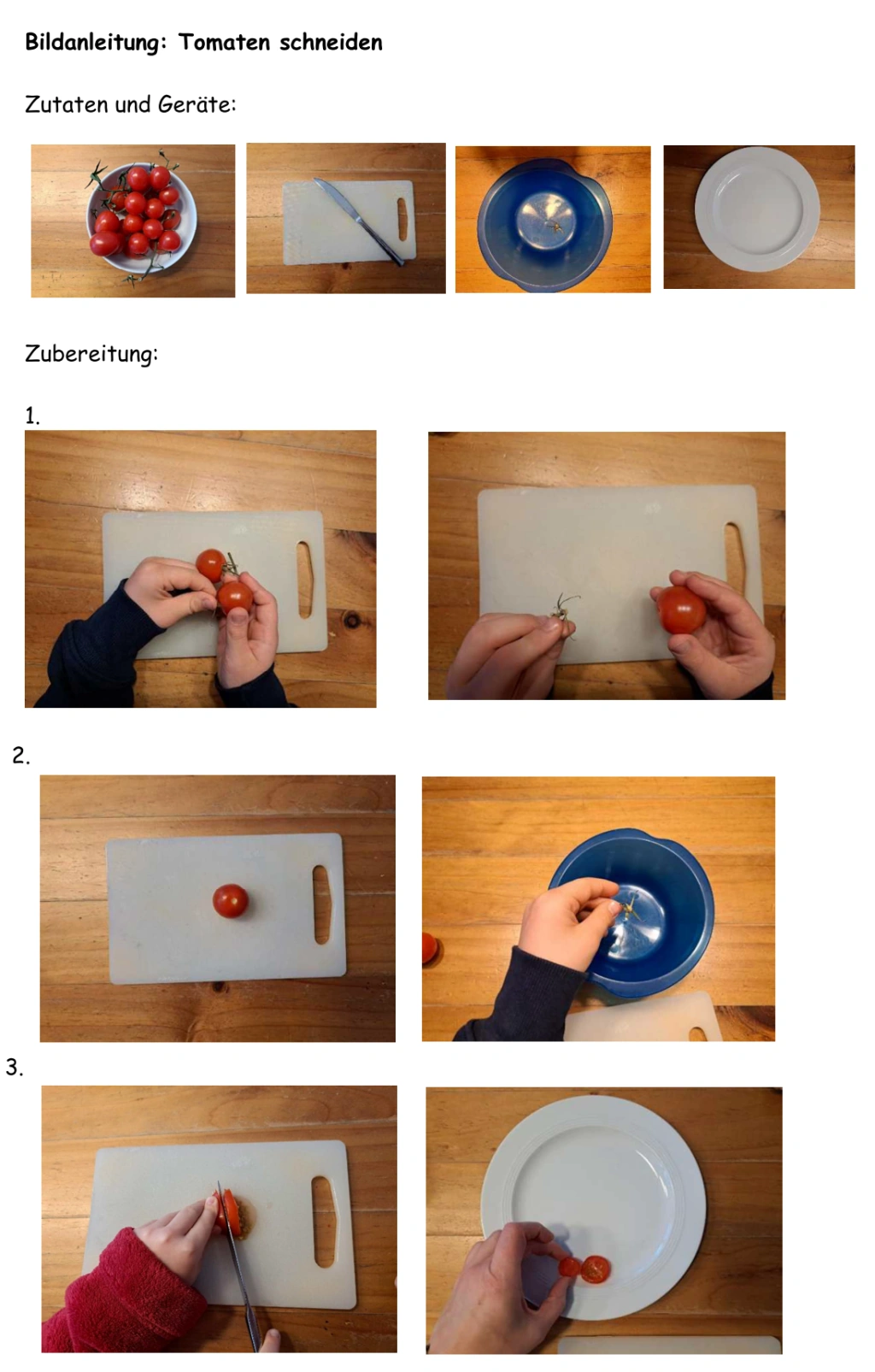 bildanleitung tomaten schneiden • Bildanleitung Tomaten schneiden