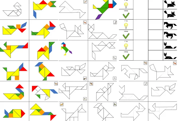 tangram figuren tangram junior • Tangram Figuren Vorlagen