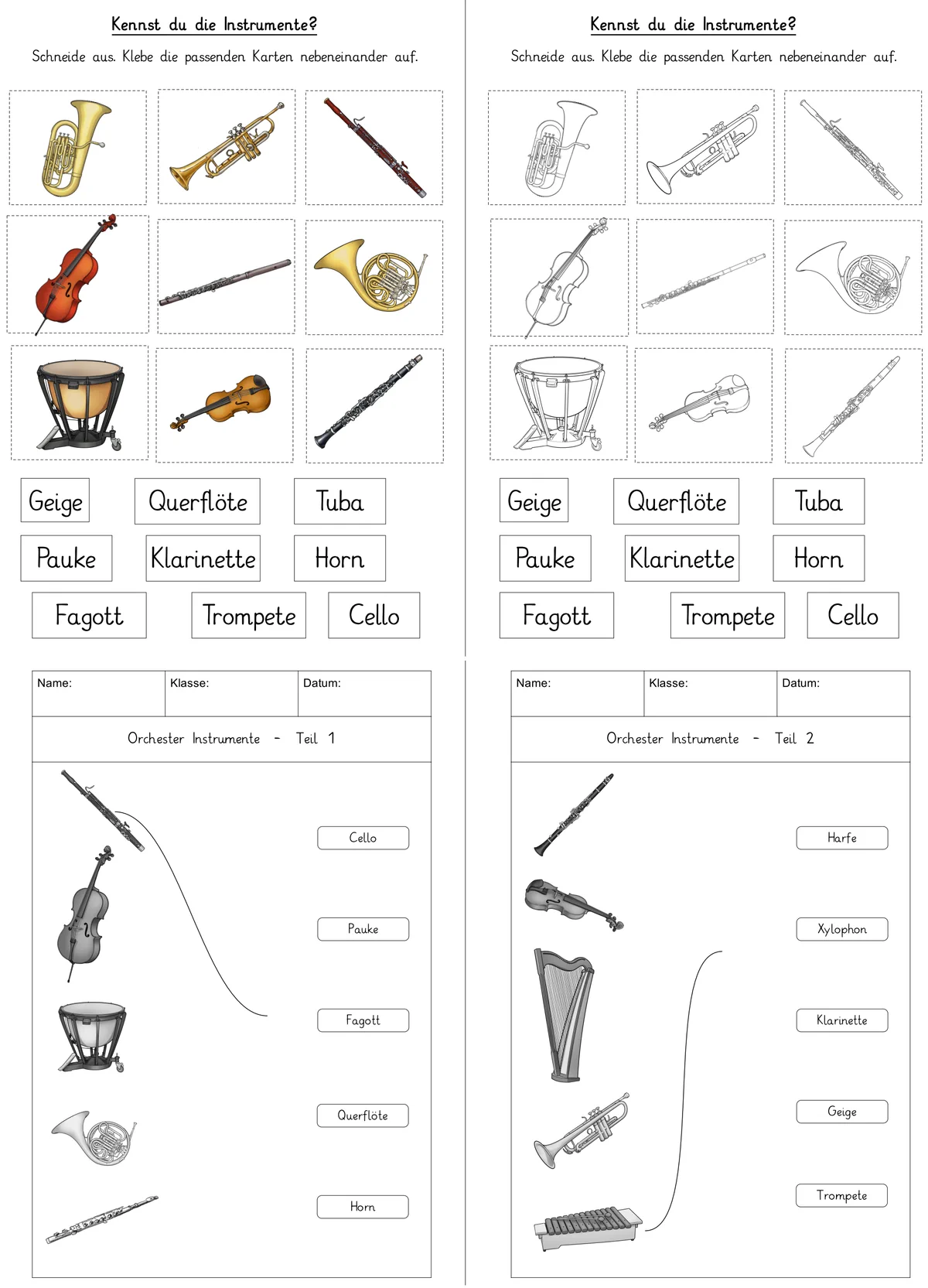 instrumente instrumentenkunde • Instrumentenkunde - Orchesterinstrumente