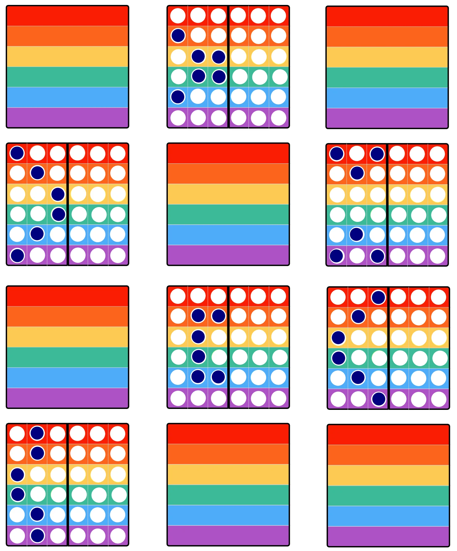 popit aufgabenkarten • Achsensymmetrie - Pop-It Aufgabenkarten