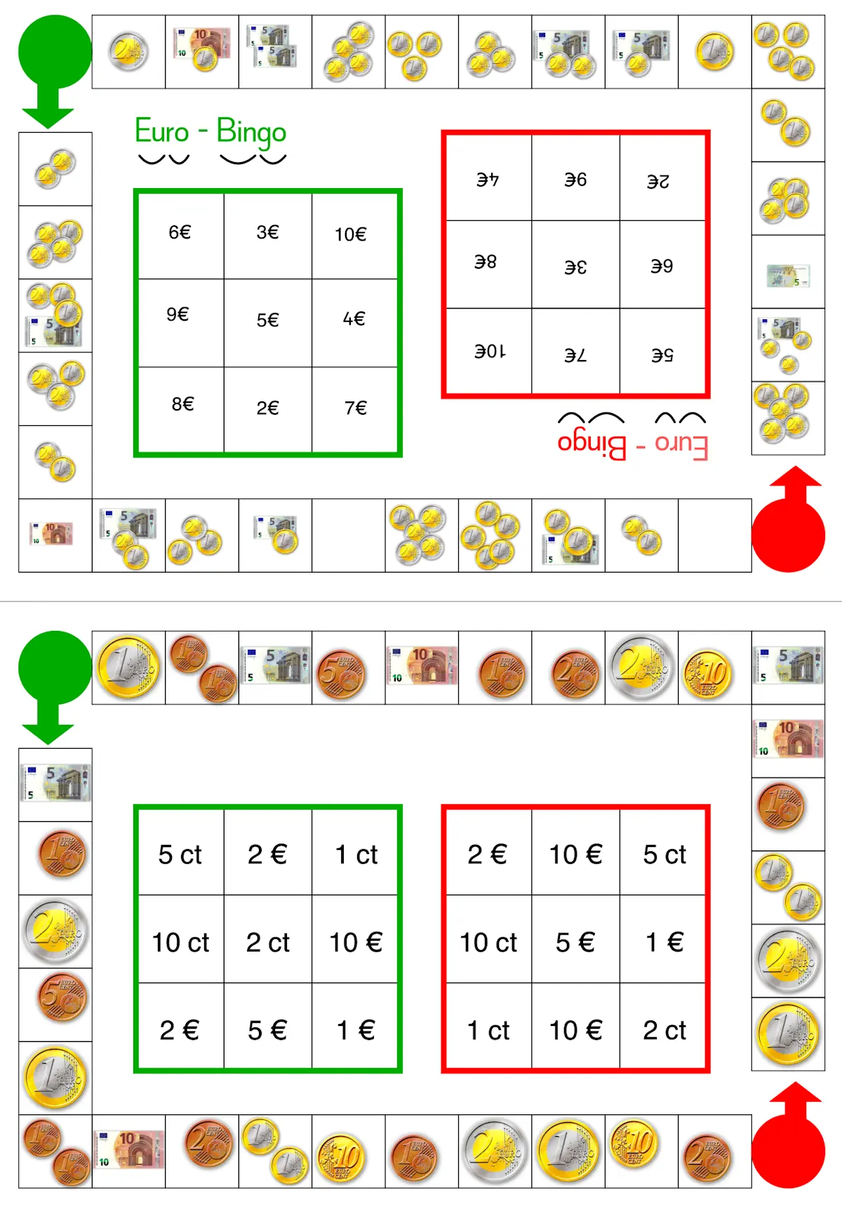bingo euro zahlenraum10 • Euro Bingo Zahlenraum bis 10