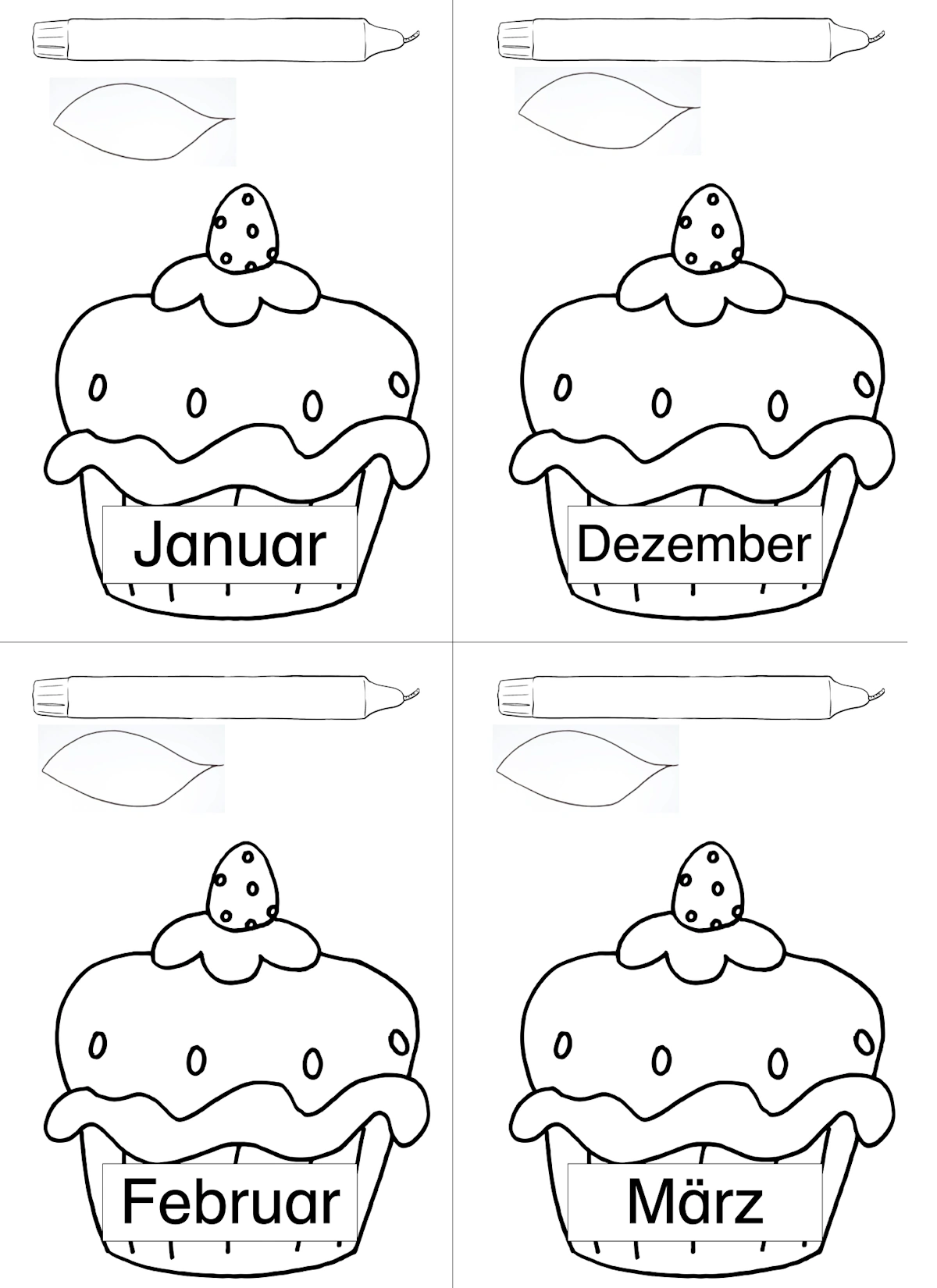 geburtstagskalender muffins • Geburtstagskalender Muffins