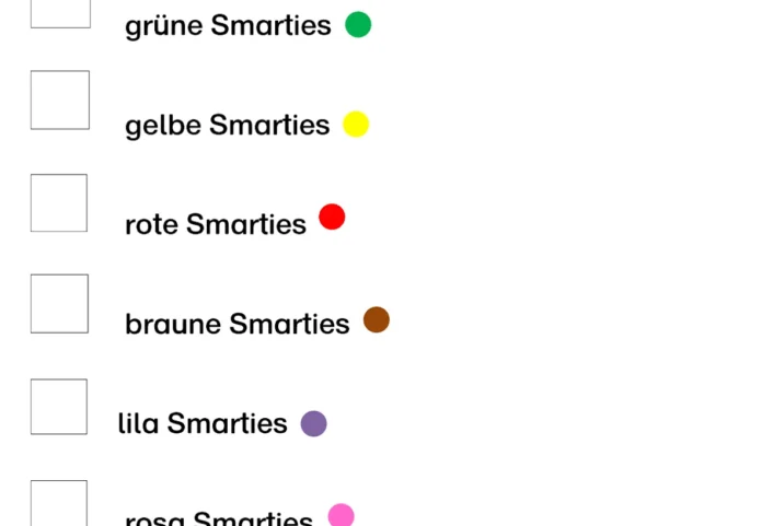 sortiere zaehle die smarties • Smarties nach Farben sortieren und zählen