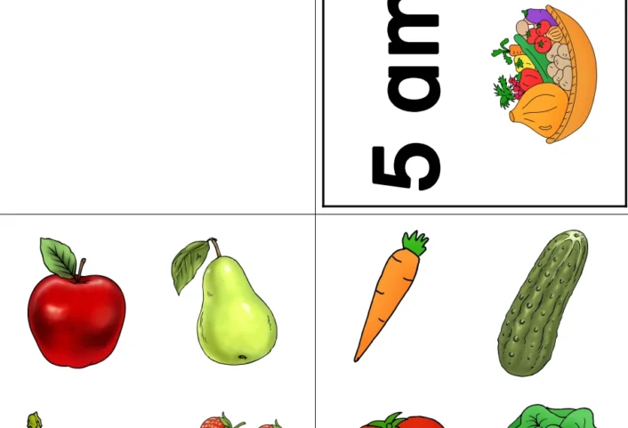 5 am tag tafelbild haende • Tafelbild - 5 am Tag - Obst und Gemüse