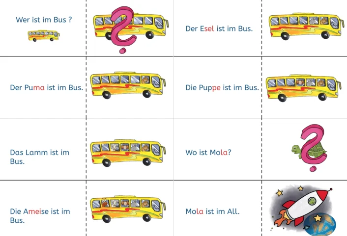 einfaches lesebuch im bus • Einfaches Lesebuch "Im Bus"