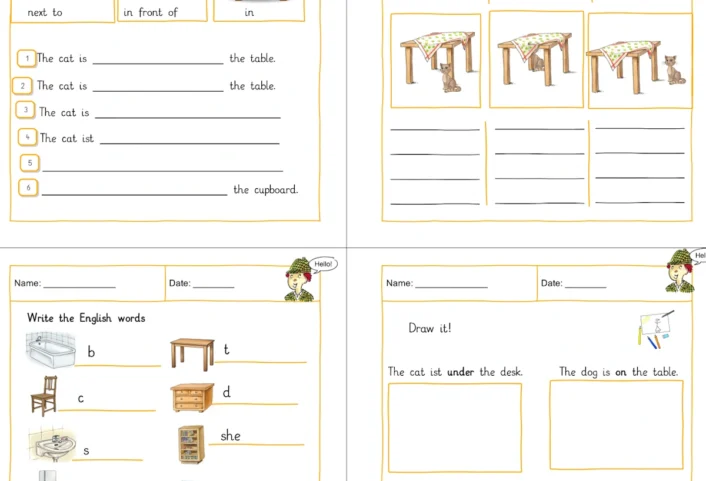 prepositions and furnitures • Prepositions and furnitures