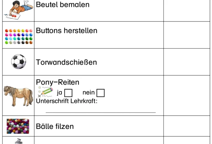 laufzettel schulfest stationen • Laufzettel Schulfest Stationen