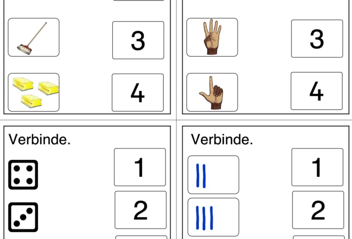 zr5 verbinde • ZR 5 - Gegenstände und Zahl verbinden