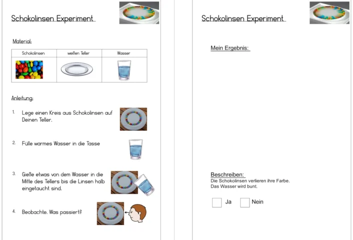 schokolinsenexperiment • Schokolinsen Experiment