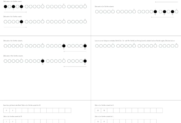 zaehlen in schritten • Zählen in Schritten im Zahlenraum bis 20
