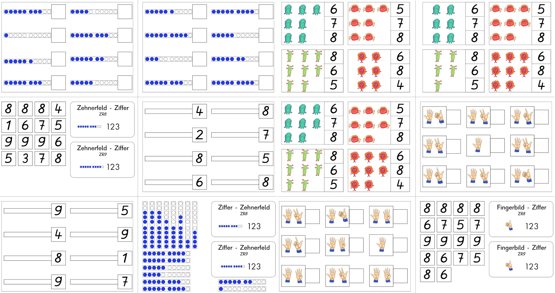 zr8 zr9 aufgabenmappen klammerkarten • Aufgabenmappen und Klammerkarten