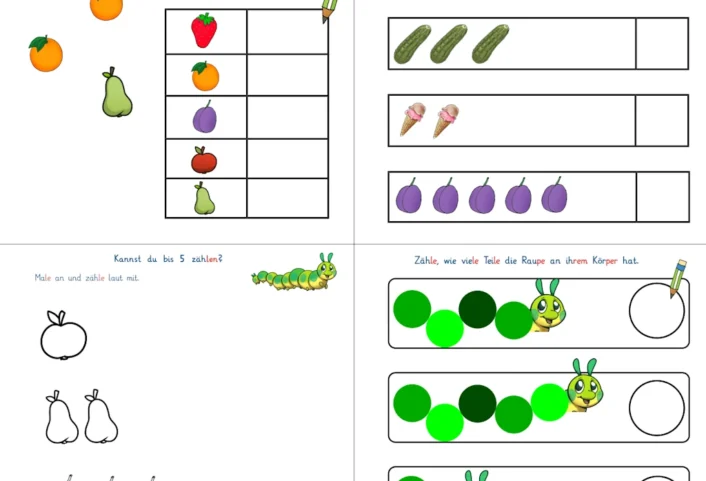 ab raupe nimmersatt zaehlen • Zählen mit der Raupe Nimmersatt