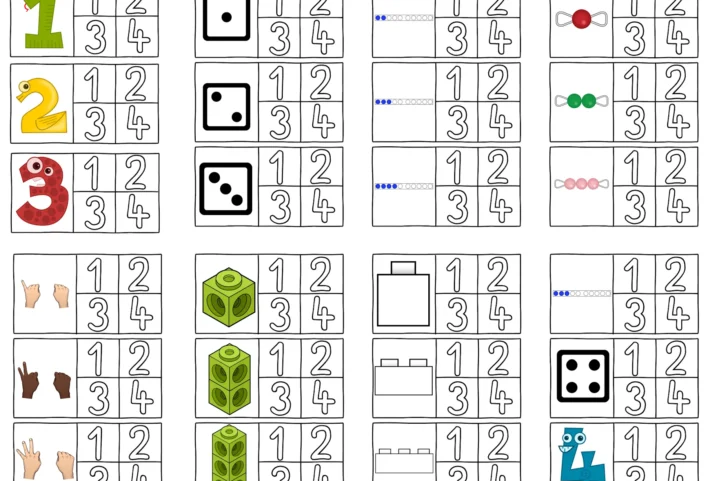 mengenkarten zr 4 • Mengenkarten ZR 4