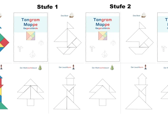 tangram gegenstaende stufe 0 3 • Tangram-Mappe Gegenstände 4-fach differenziert