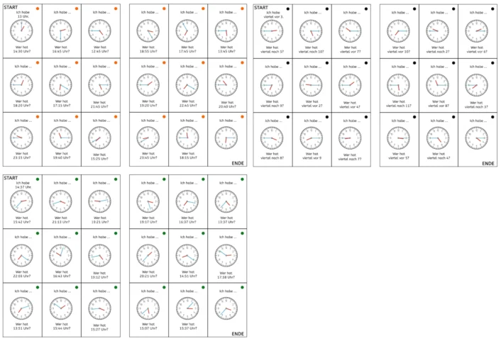 uhrzeit lesespiel ich habe wer hat • Uhrzeit: Ich habe... Wer hat ...?
