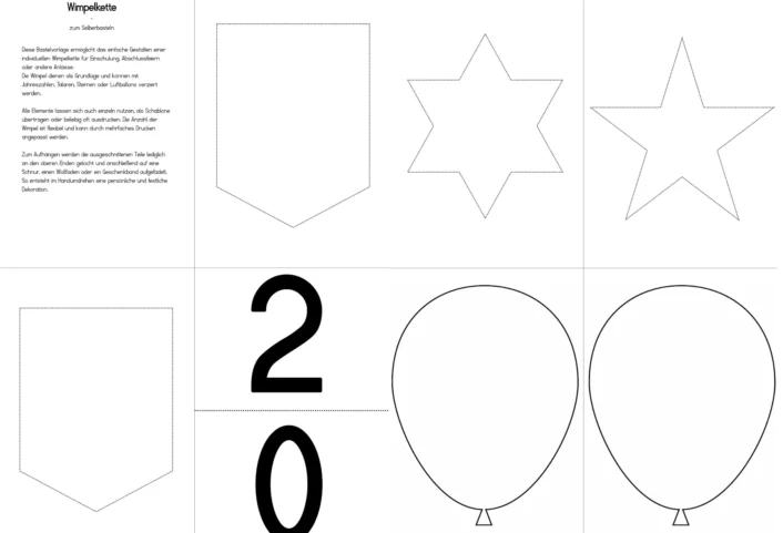 wimpelkette • Wimpelkette zum Selberbasteln
