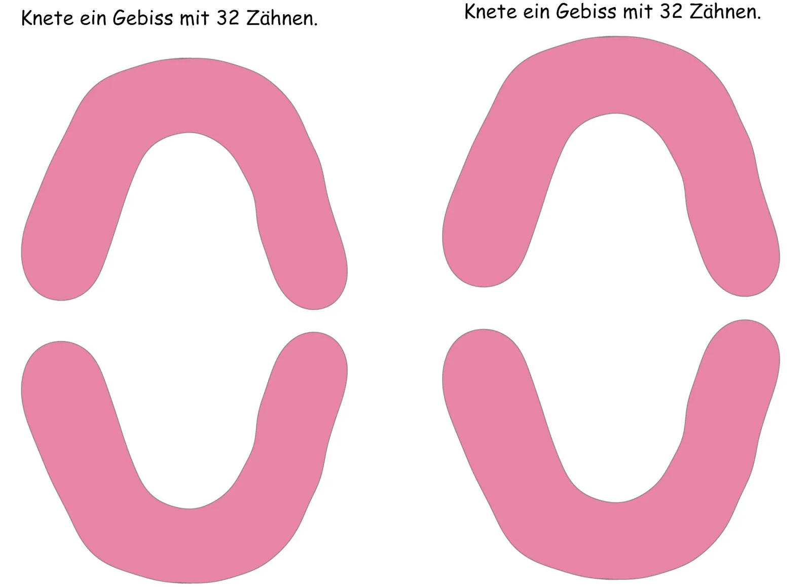 zaehne gebiss kneten • Zähne kneten