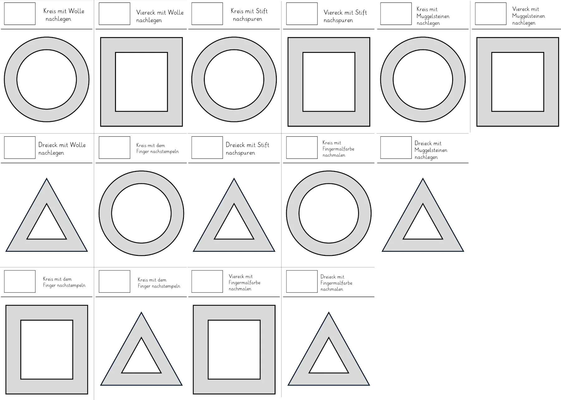 ab dreieck viereck kreis • Dreieck, Viereck, Kreis