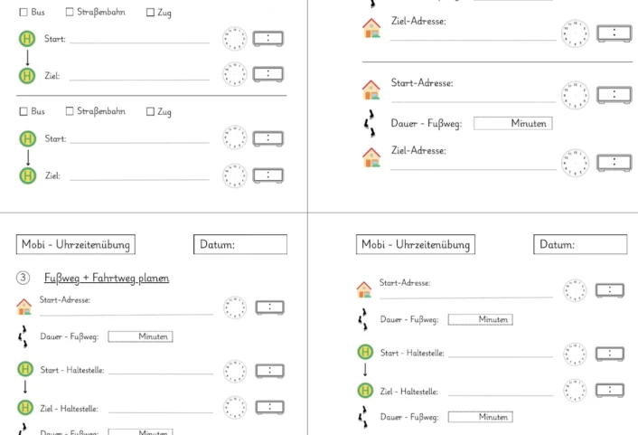 ab mobi uhrzeit • Uhrzeitenübung Mobilität