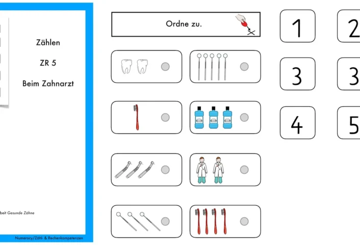 aufgabenmappe zaehlen zr5 zahnarzt • Aufgabenmappe – Zählen – ZR5 – Zahnarzt