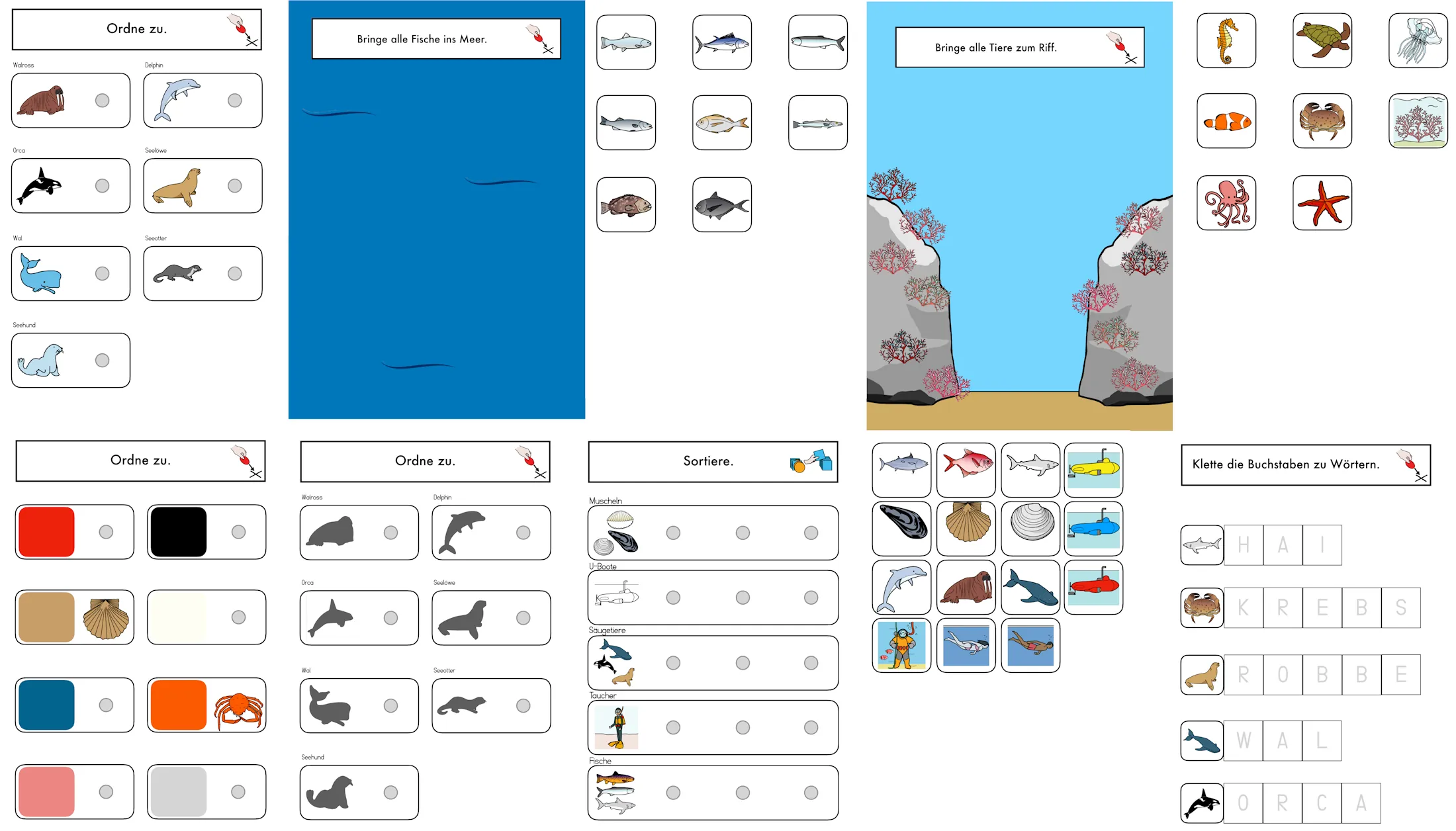 aufgabenmappen meerestiere • Aufgabenmappen – Konvolut – Lebensraum Meer