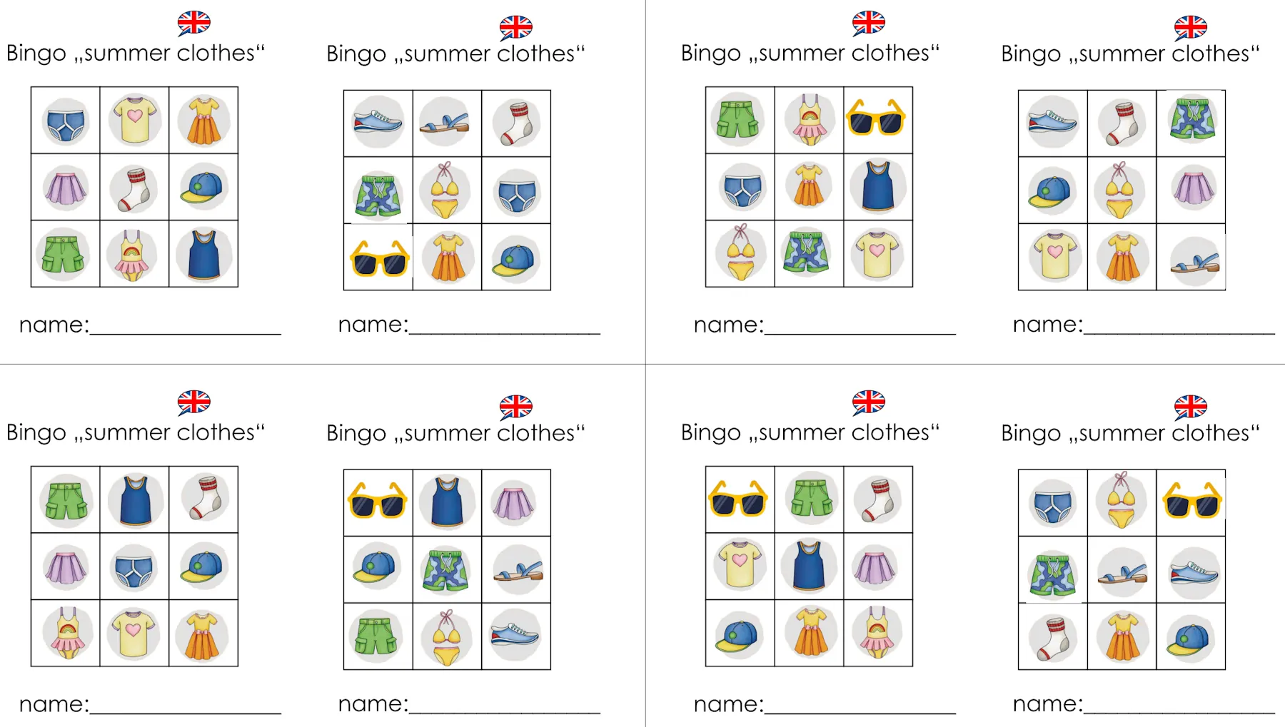 bingo summer clothes • Bingo Summer clothes