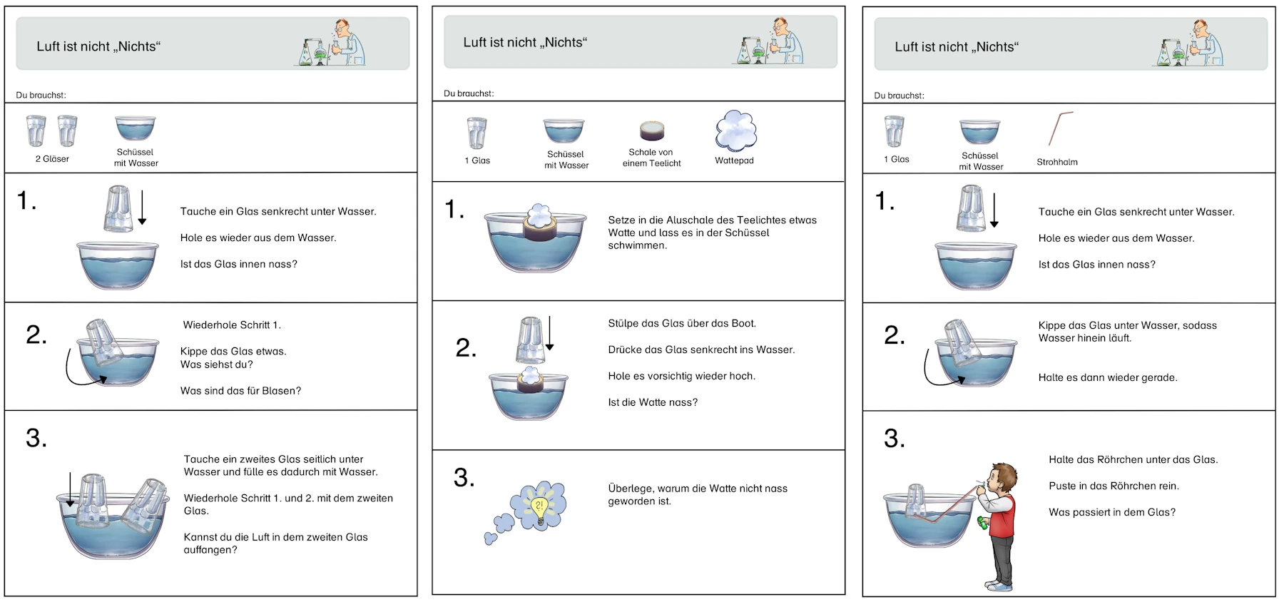• Experimentieren mit Luft