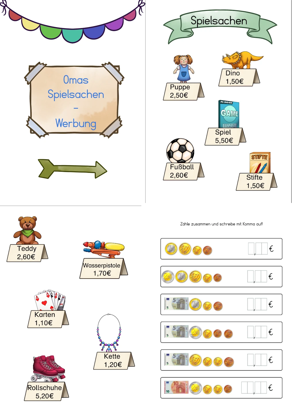prospekt mit preisen und ab mit hilfskaestchen • Prospekt Spielwaren