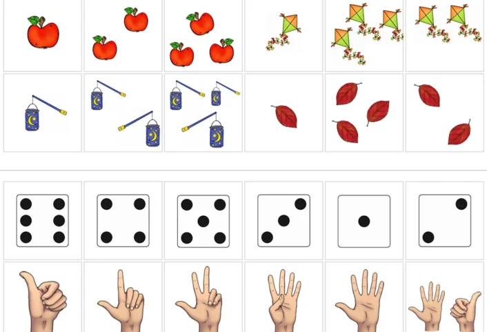 sortierkiste zr 1 6 • Sortierkiste Mengen bis 6 - Herbst