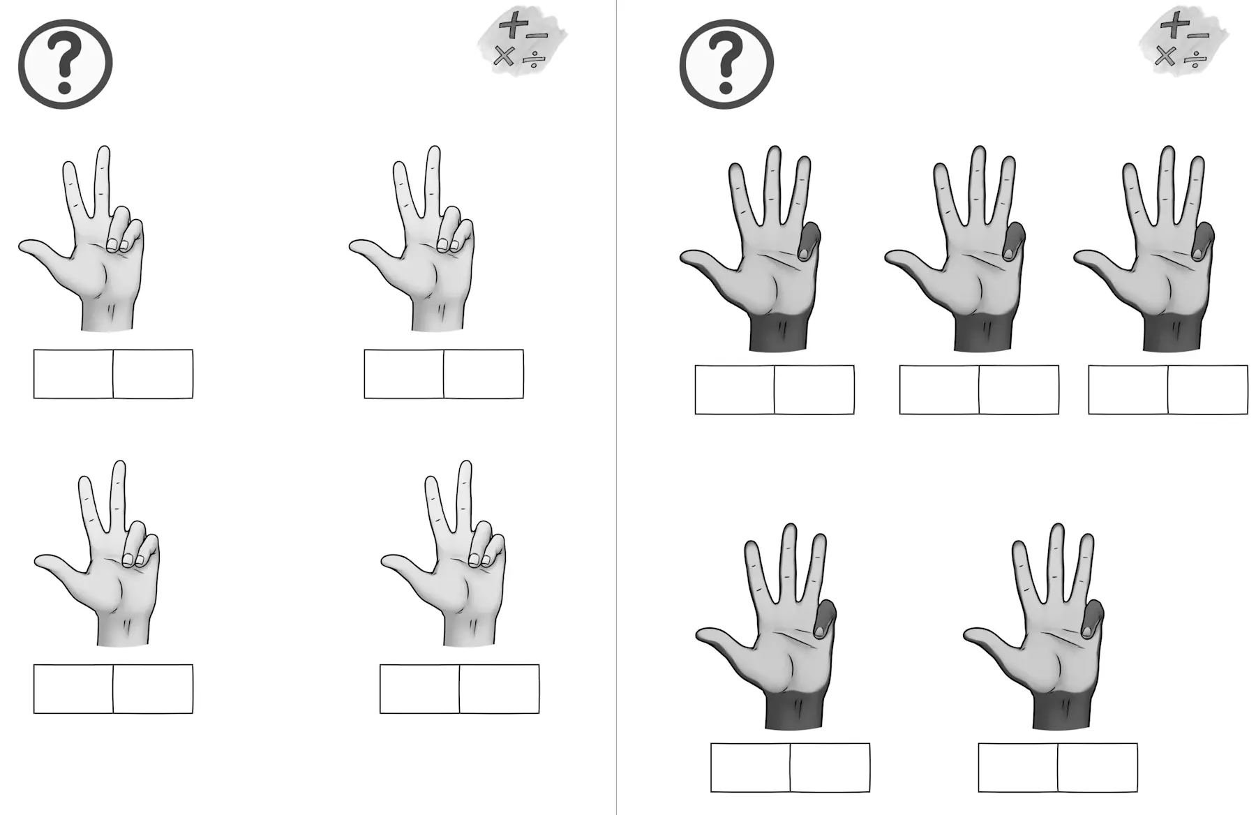 zahlzerlegung finger 3 4 • Zahlen zerlegen: Immer 3 - Immer 4 zahlzerlegung finger 3 4 • Zahlen zerlegen: Immer 3 - Immer 4