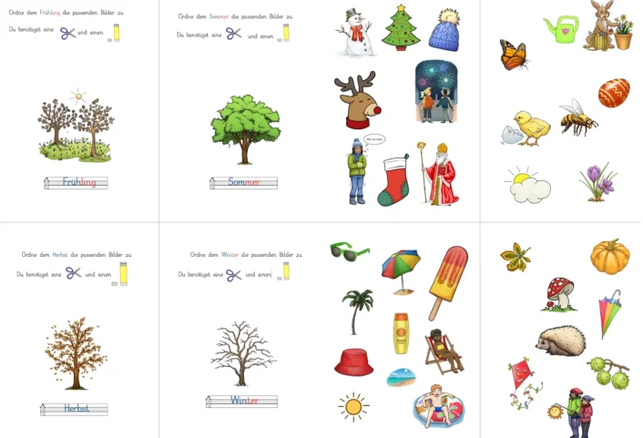 zuordnung jahreszeit • Zuordnung Jahreszeiten