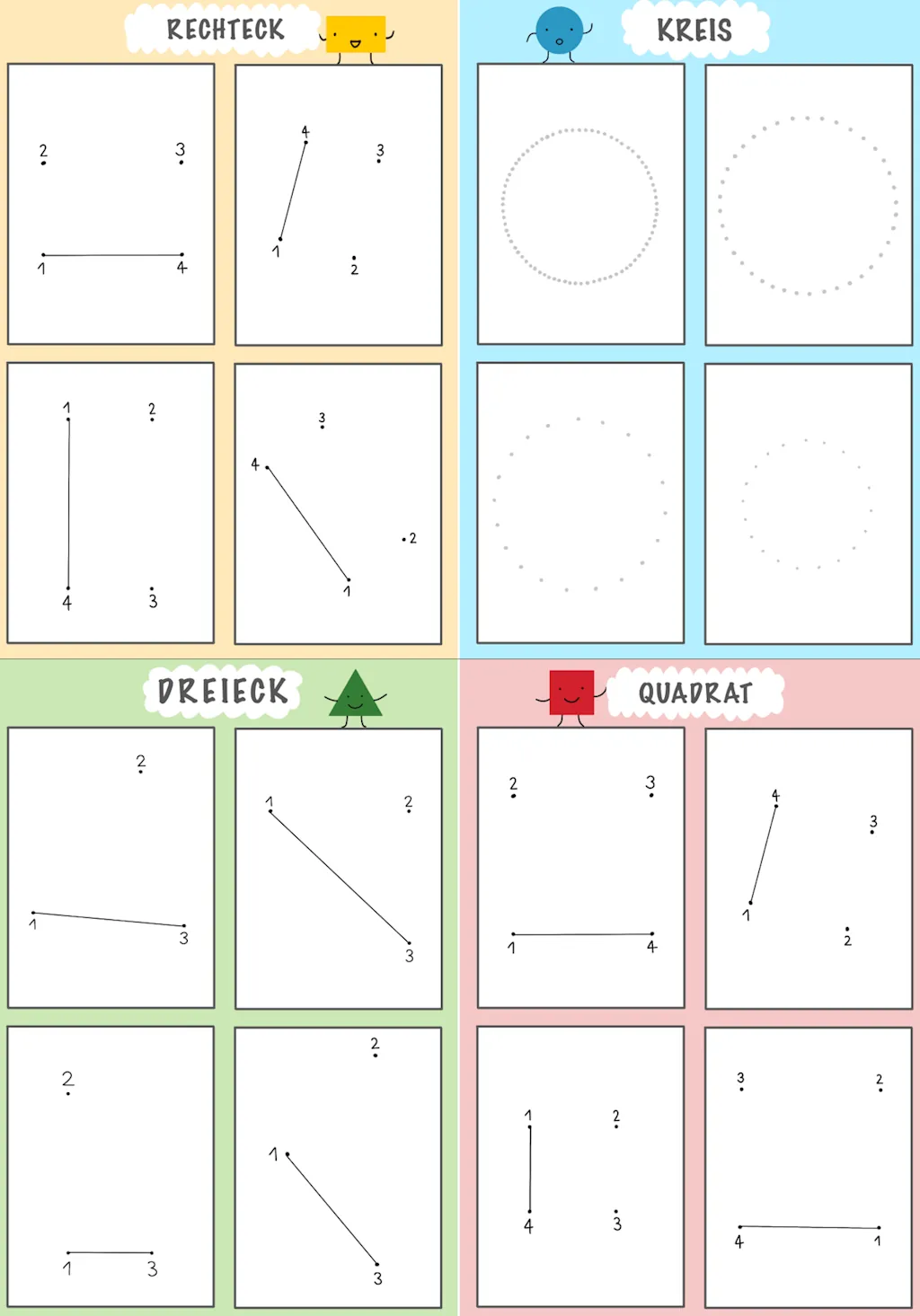 ab grundformen malen nach zahlen • Malen nach Zahlen - Grundformen