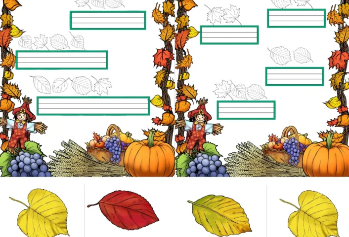 herbstblaetter beschriften und synthese • Synthese- & Schreibübung Herbstblätter