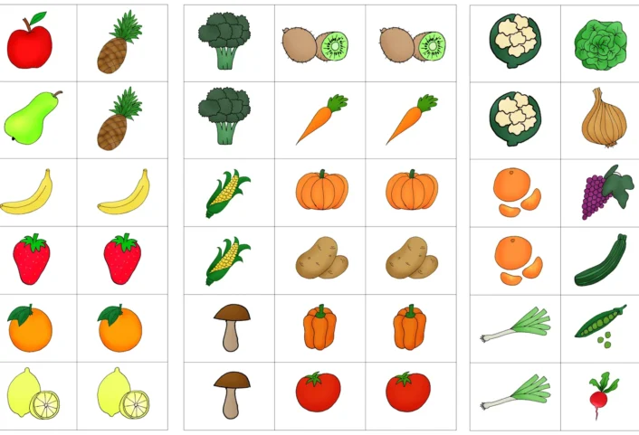 memorie obst gemuese • Memorie Obst und Gemüse