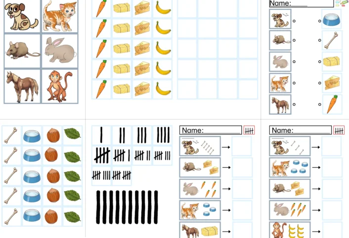 tierfutter zuordnen • Tiere und ihr Futter