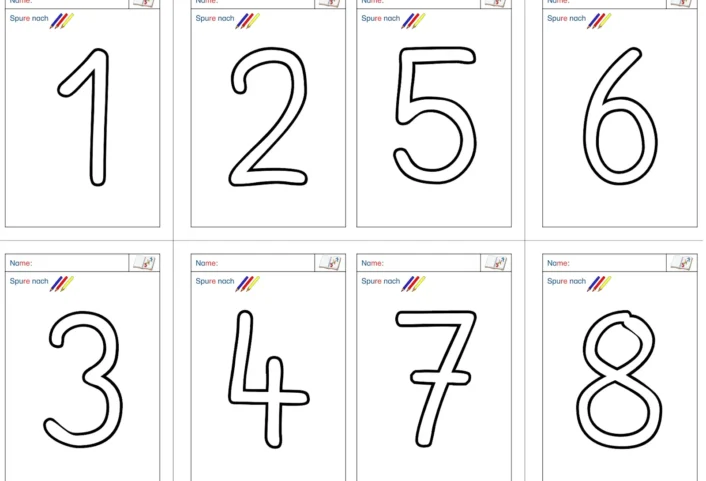 ab zahlen 1 10 nachspuren • Zahlen von 1-10 nachspuren