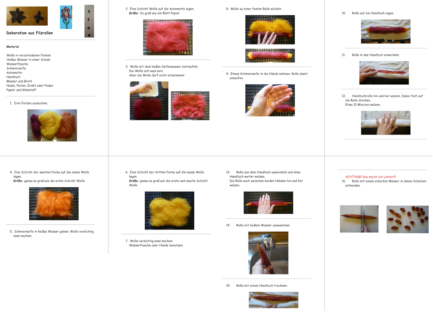 dekoration filzrollen • Dekoration aus Filzrollen dekoration filzrollen • Dekoration aus Filzrollen