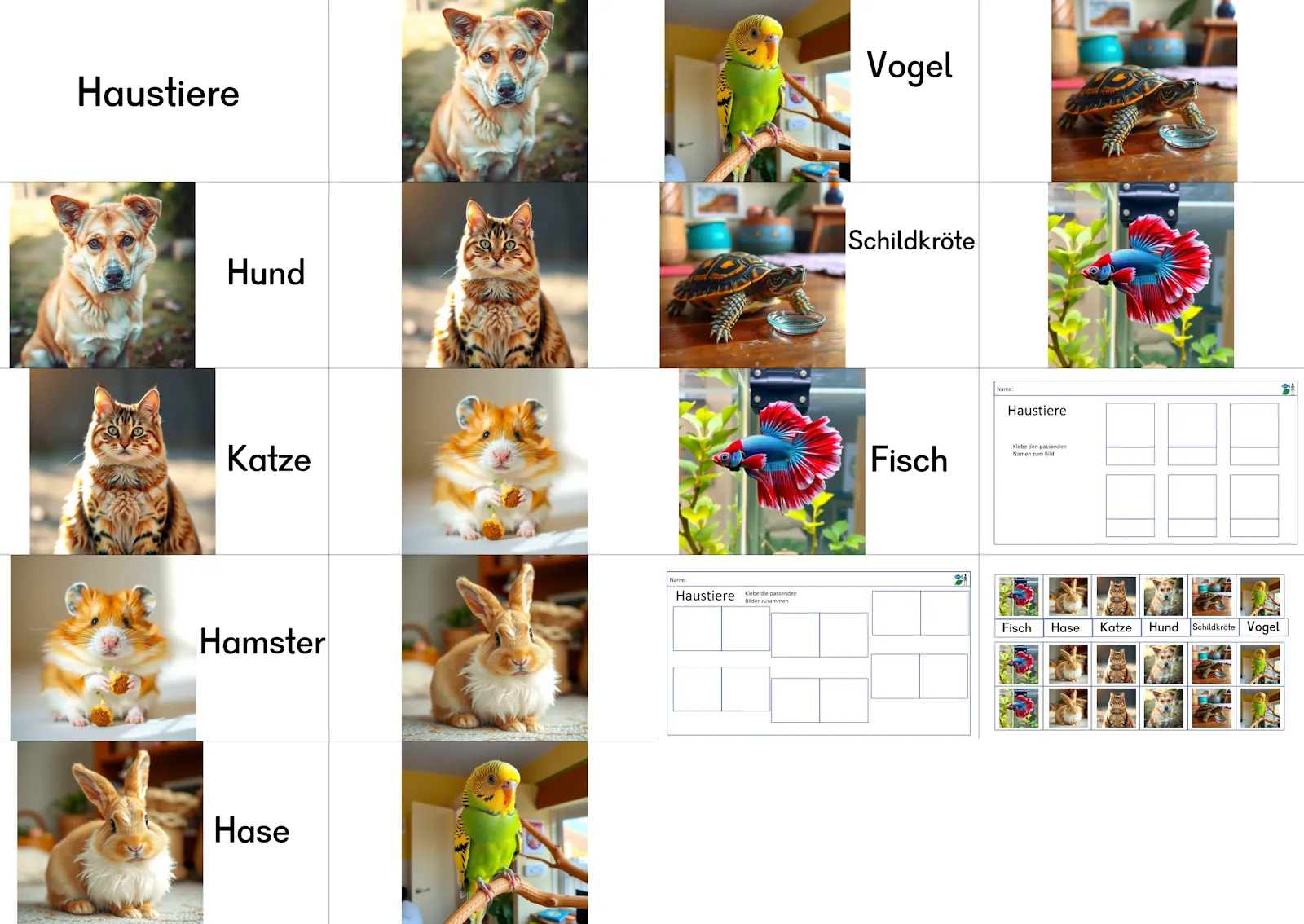 haustiere ki bilder und ab • Haustiere mit Arbeitsblatt haustiere ki bilder und ab • Haustiere mit Arbeitsblatt