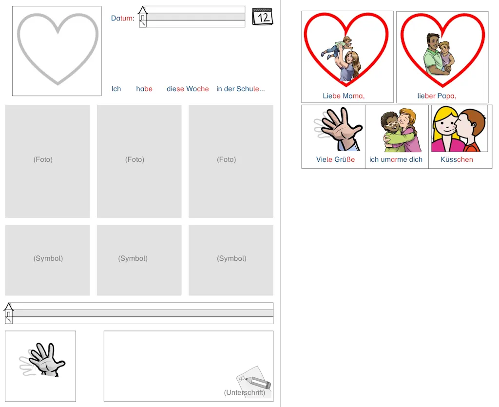 ich schreibe einen brief raster • Ich schreibe einen Brief - Raster