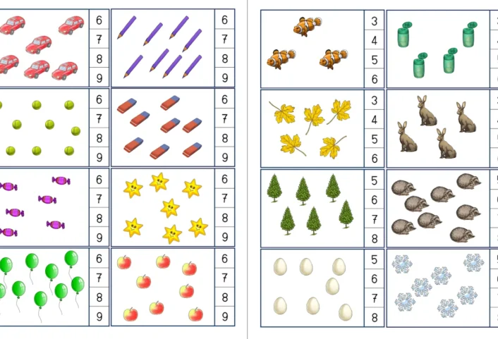 klammerkarten menge zahl zr10 • Klammerkarten Mengen zählen bis 10