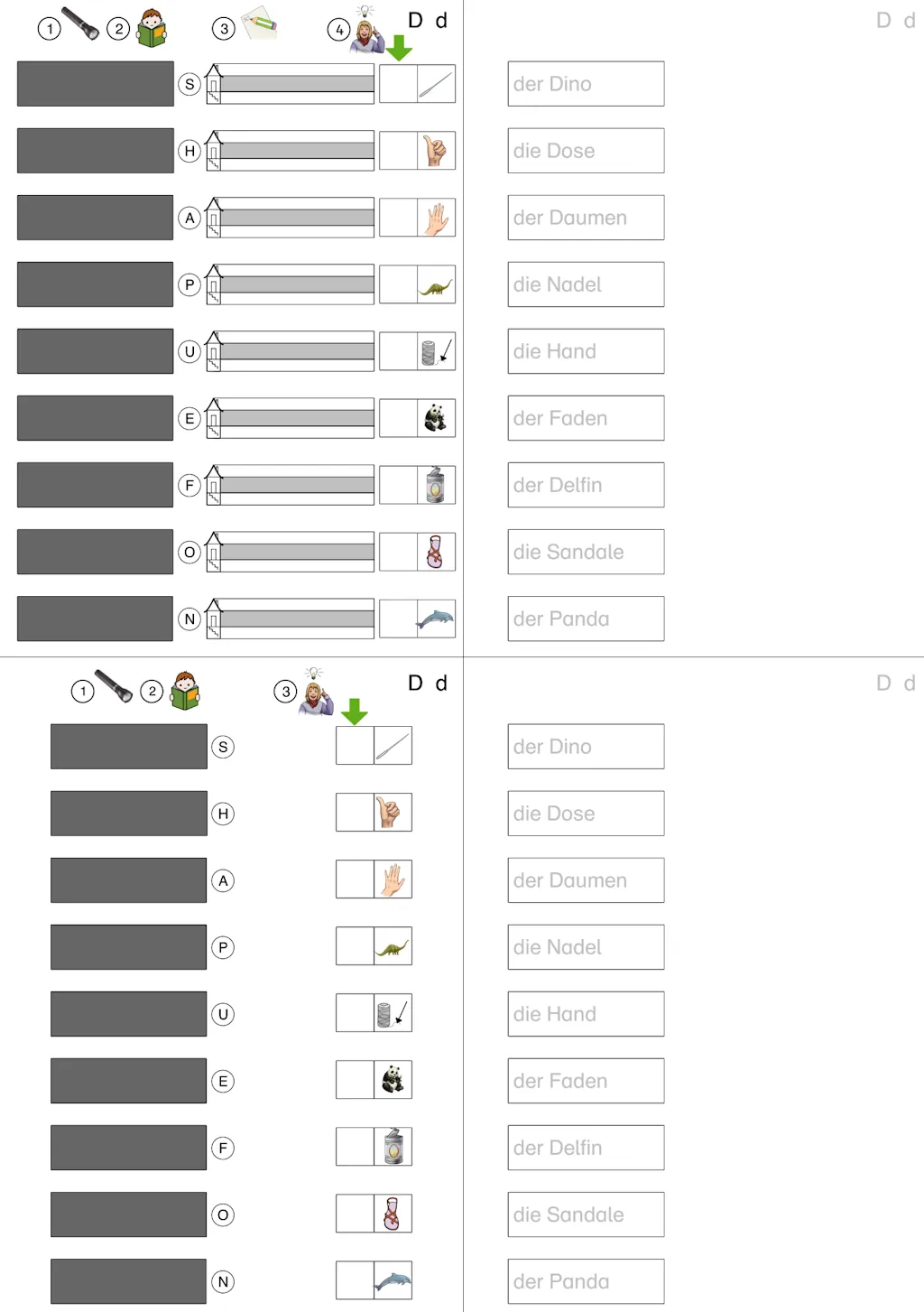 lesen und schreiben mit taschenlampe und loesungswort • Lesen und Schreiben mit Taschenlampe und Lösungswort