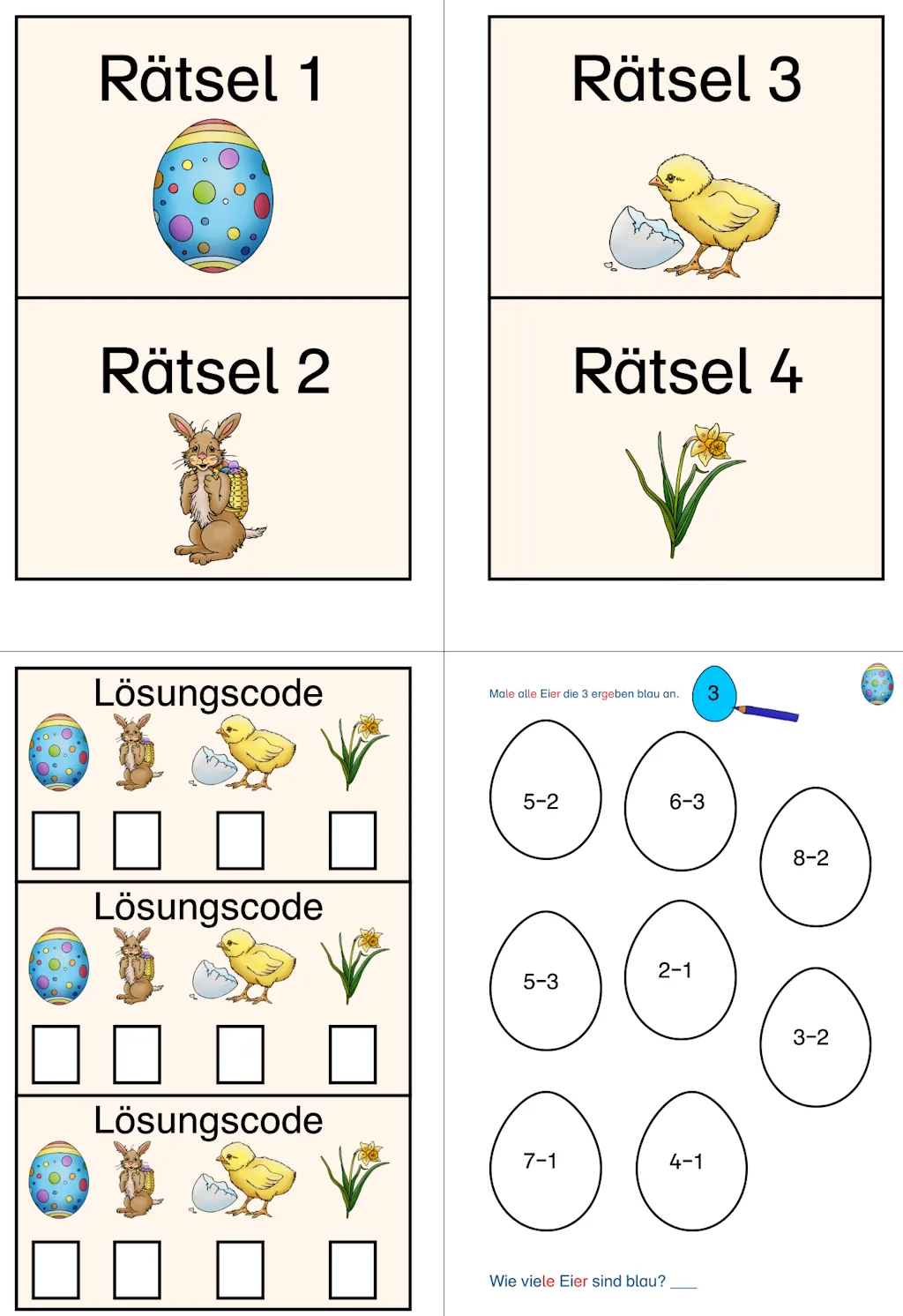 oster escaperoom subtraktion • Oster Escape Room - Subtraktion