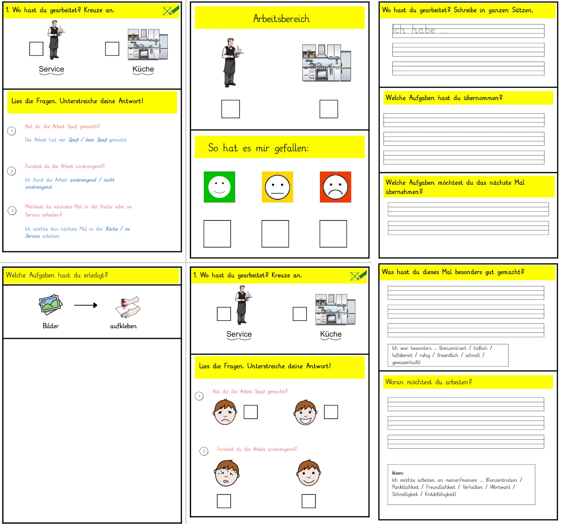 • Reflexionsbogen Schülerprojekt