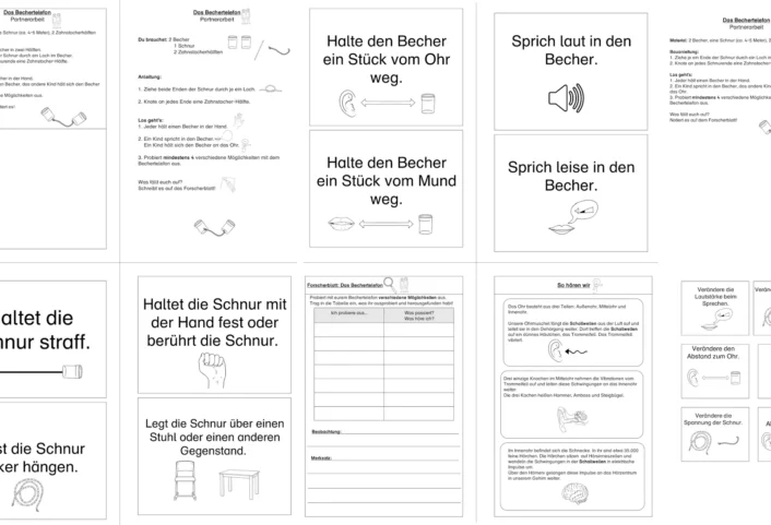 sinne ohr bechertelefon • Wir bauen ein Bechertelefon - Hörsinn