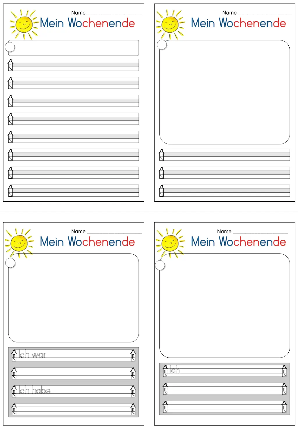 mein wochenende differenziert • Mein Wochenende