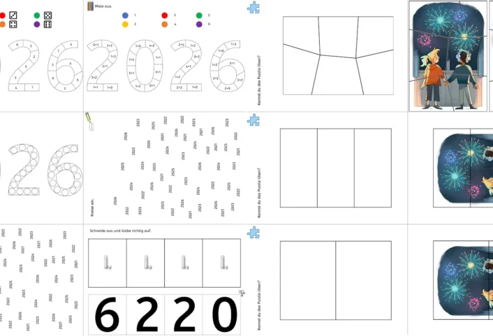 ab 2026 silvester &bull; Übungen zur Jahreszahl 2026 und Silvester