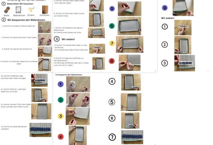 anleitung weben textil &bull; Anleitung für die textile Technik des Webens